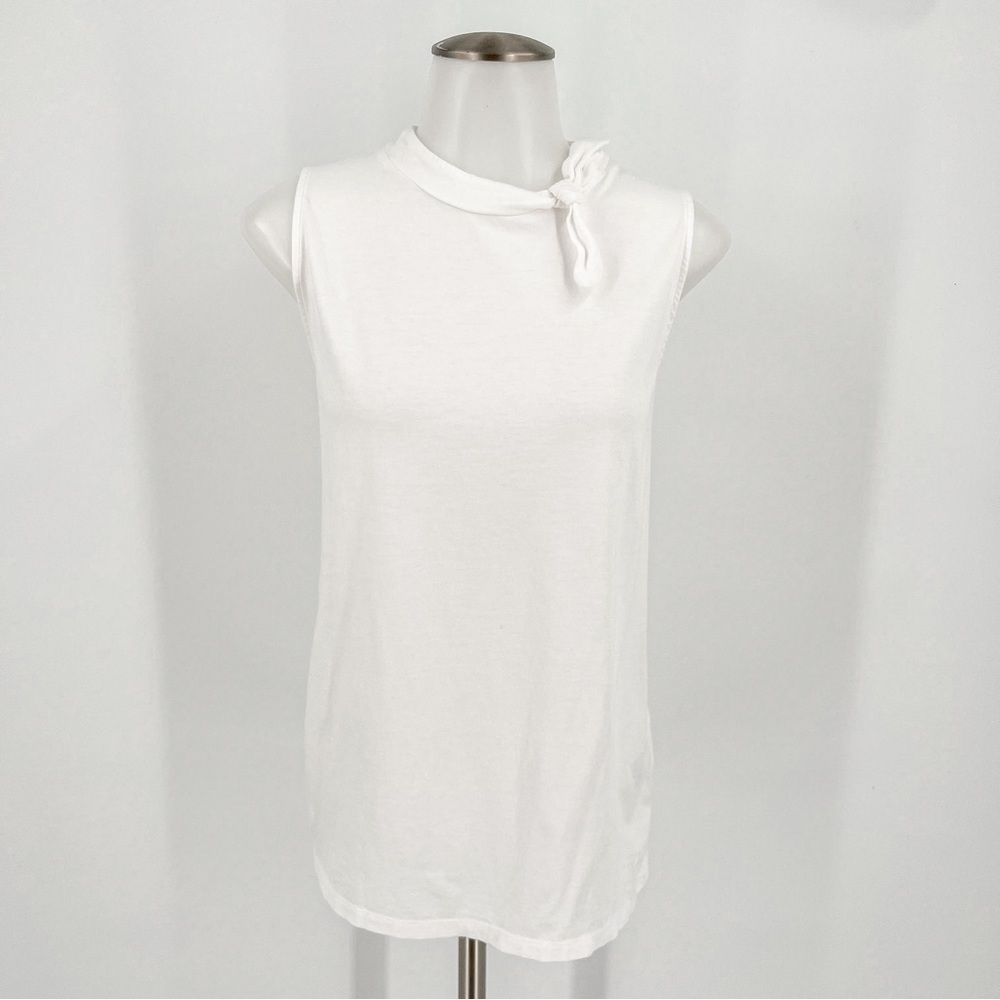 Banana Republic white tank top with a neck tie